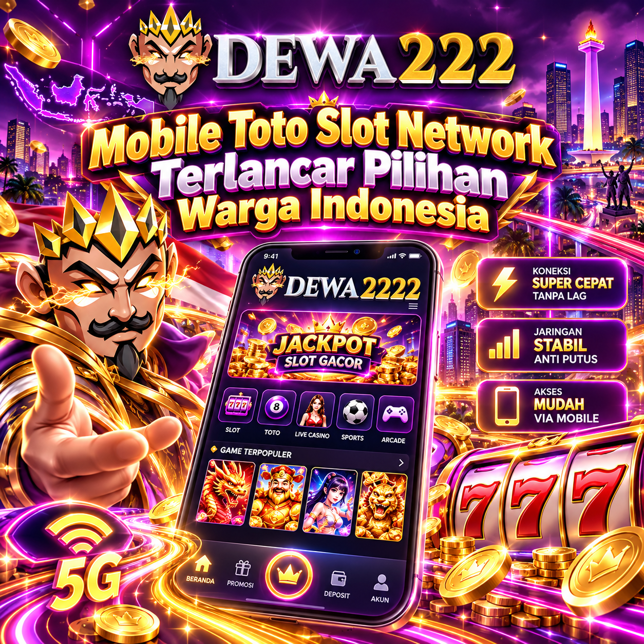 DEWA222: Mobile Toto Slot Network Terlancar Pilihan Warga Indonesia by Hey siriusly